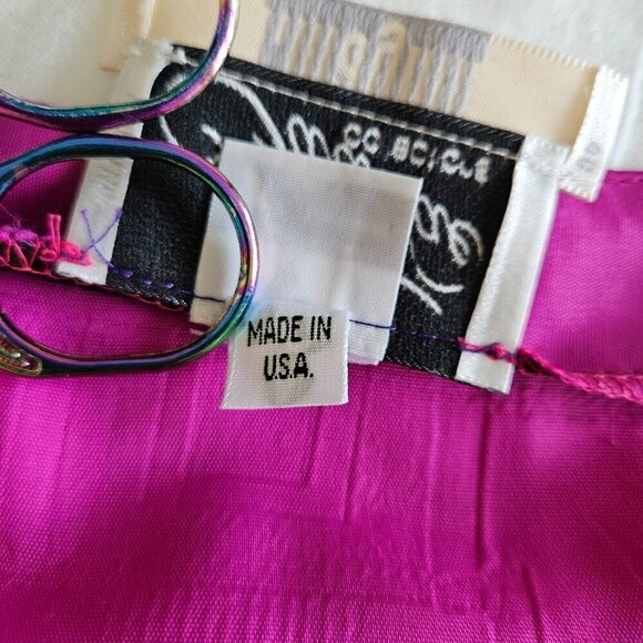 L. Magnin Skirt Womens 10 Fuchsia Wrap VTG Farinae Collection Midi Lined Boho - Picture 12 of 15